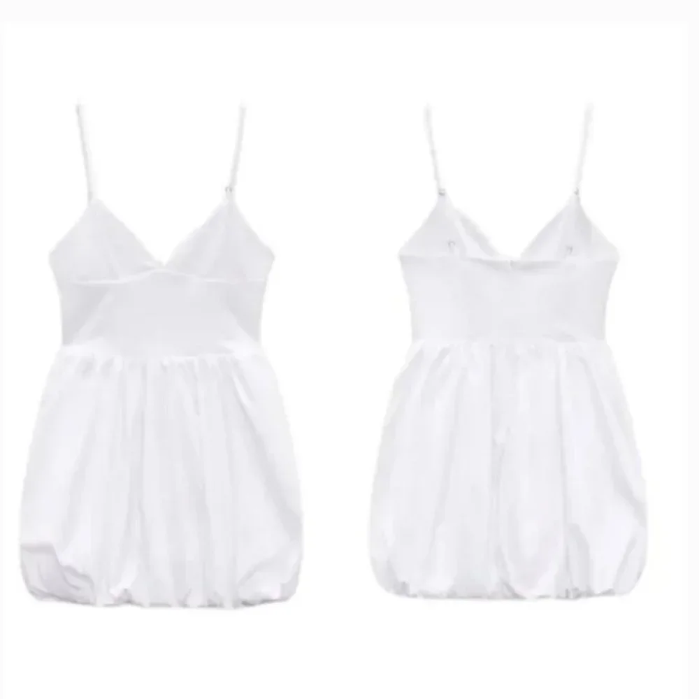 ZARA WHITE BONING CORSET BUBBLE HEM POPLIN ROMPER DRESSS $69.90_7